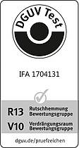 [Translate to EN:] IFA-Zertifikat 1704131 für Graepel-Stabil, Stahl bandverzinkt, R 13, V 10