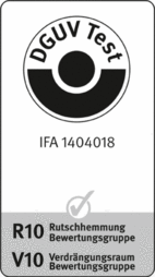 [Translate to EN:] IFA-Prüfbescheinigung 1404018 für Graepel-Special P-12, Aluminium, R10, V10