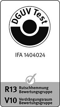 IFA-Prüfbescheinigung 1404024 für Graepel-Metric, Edelstahl, R13, V10