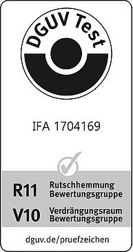 IFA-Prüfbescheinigung 1704169 für Graepel-Spikes, DD 11, Graepel-ColorGrip, R11, V10