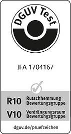 [Translate to EN:] IFA-Zertifikat 1704167 für Graepel-Lichtprofil, DD11, Graepel-ColorGrip, R 10, V 10