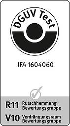 IFA-Prüfbescheinigung 1604060 für Graepel-Perl, Edelstahl, R11, V10