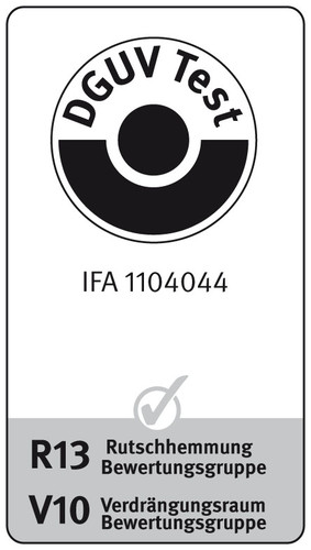 [Translate to EN:] IFA-Prüfbescheinigung 1104044 für Graepel-Leitersprosse Graepel-30-Rund6, Aluminium